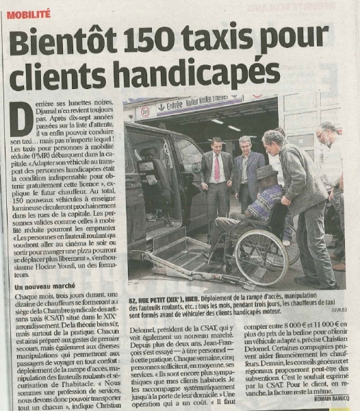 Attestation Conducteur Accompagnateur Personnes à Mobilité Réduite Permis B, Taxi, Vtc (TPMR)